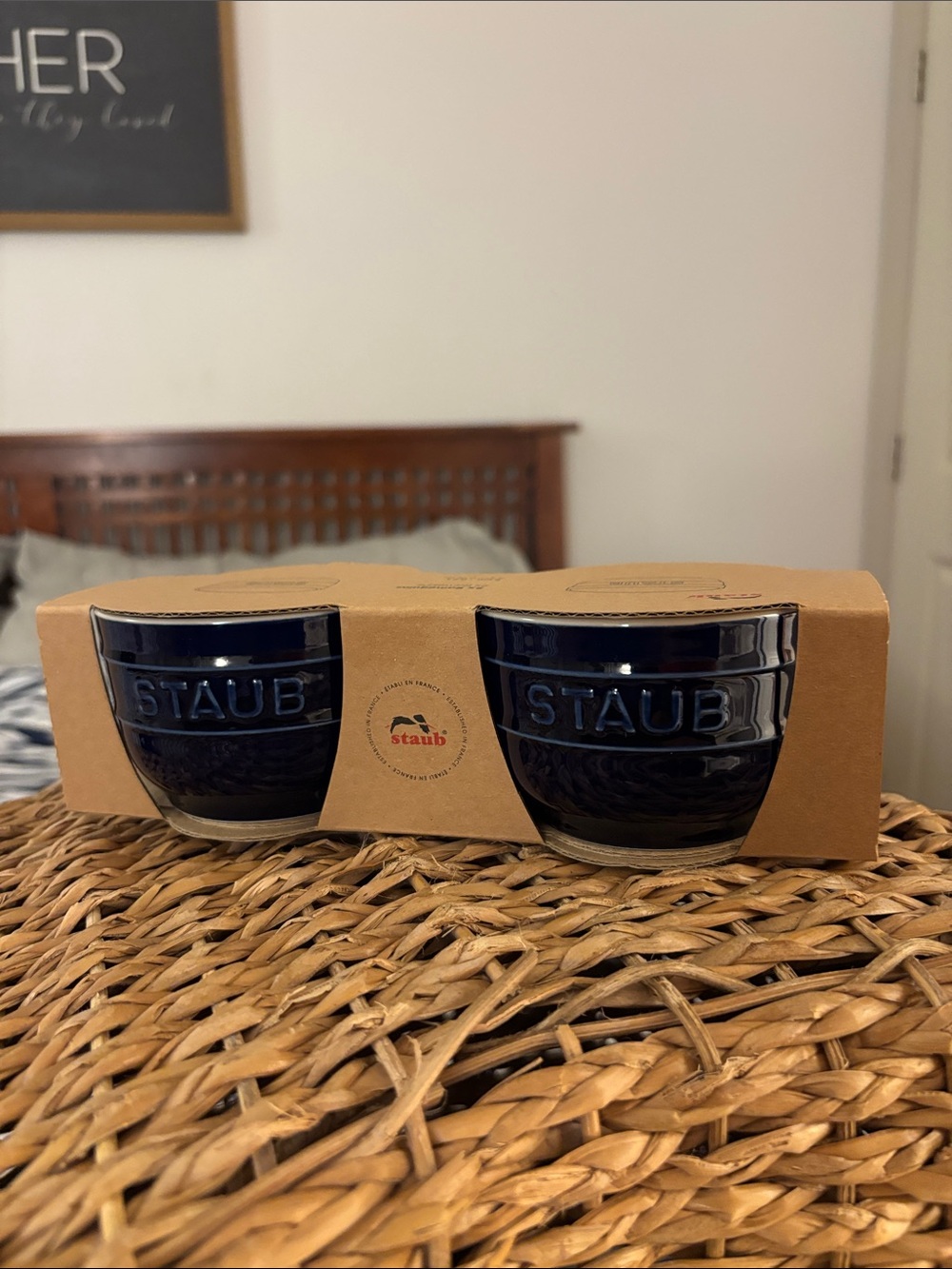 Staub Deep Navy Stoneware Ramekin Pair